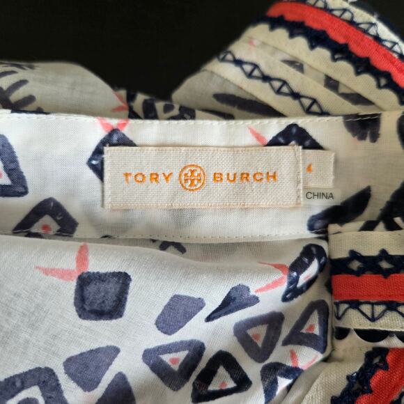 Tory Burch Evil Eye Printed Tunic Embellished Lightweight Symbols Women 4 - Picture 10 of 12